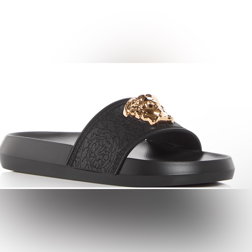 NWT Versace Women's Medusa Slide Sandals Dust Bag, Box & Authenticity Card - Picture 4 of 7